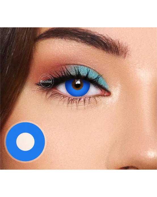  4ICOLOR® Eye Circle Pure Blue Contact Lenses 