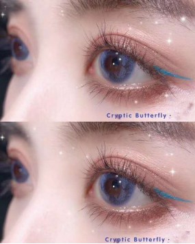 4icolor® Classic Blue Colored Contact Lenses Butterfly