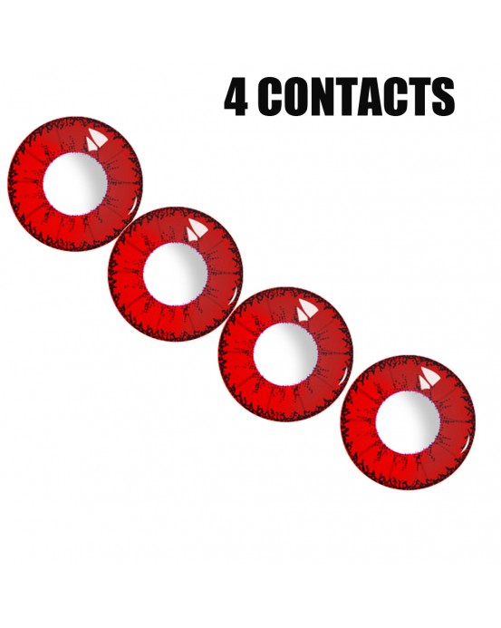 4ICOLOR® Mystery Red Colored Contact Lenses R204 2pairs