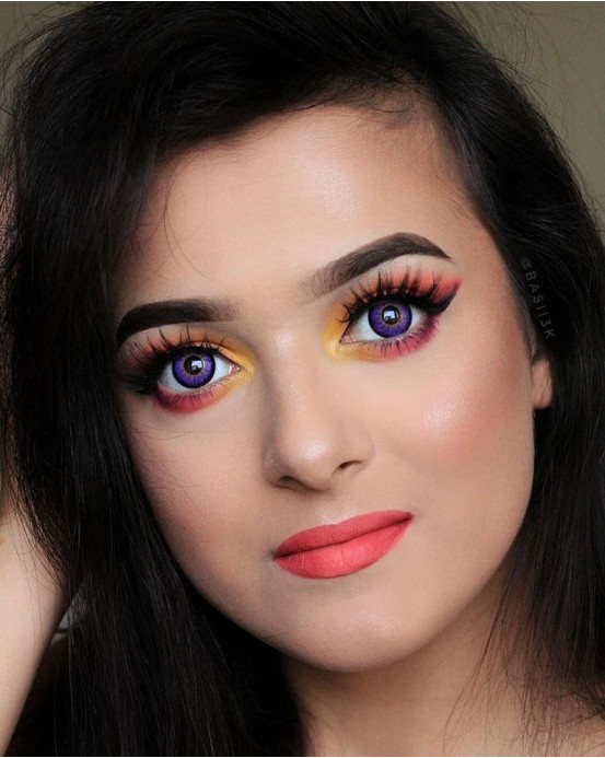 4ICOLOR® Cosplay contact lenses leaves Purple 4ICOLOR® Cosplay contact lenses leaves Purple